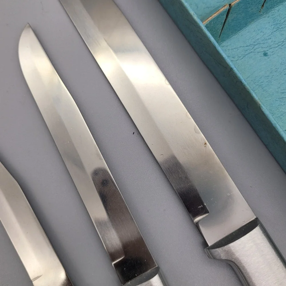 Vintage Rada Mfg 3 pc Aluminum Cutlery Knife Set with Original Box